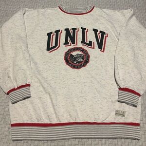 Vintage University Nevada Las Vegas UNLV Crewneck Sweatshirt M Gear for Sports